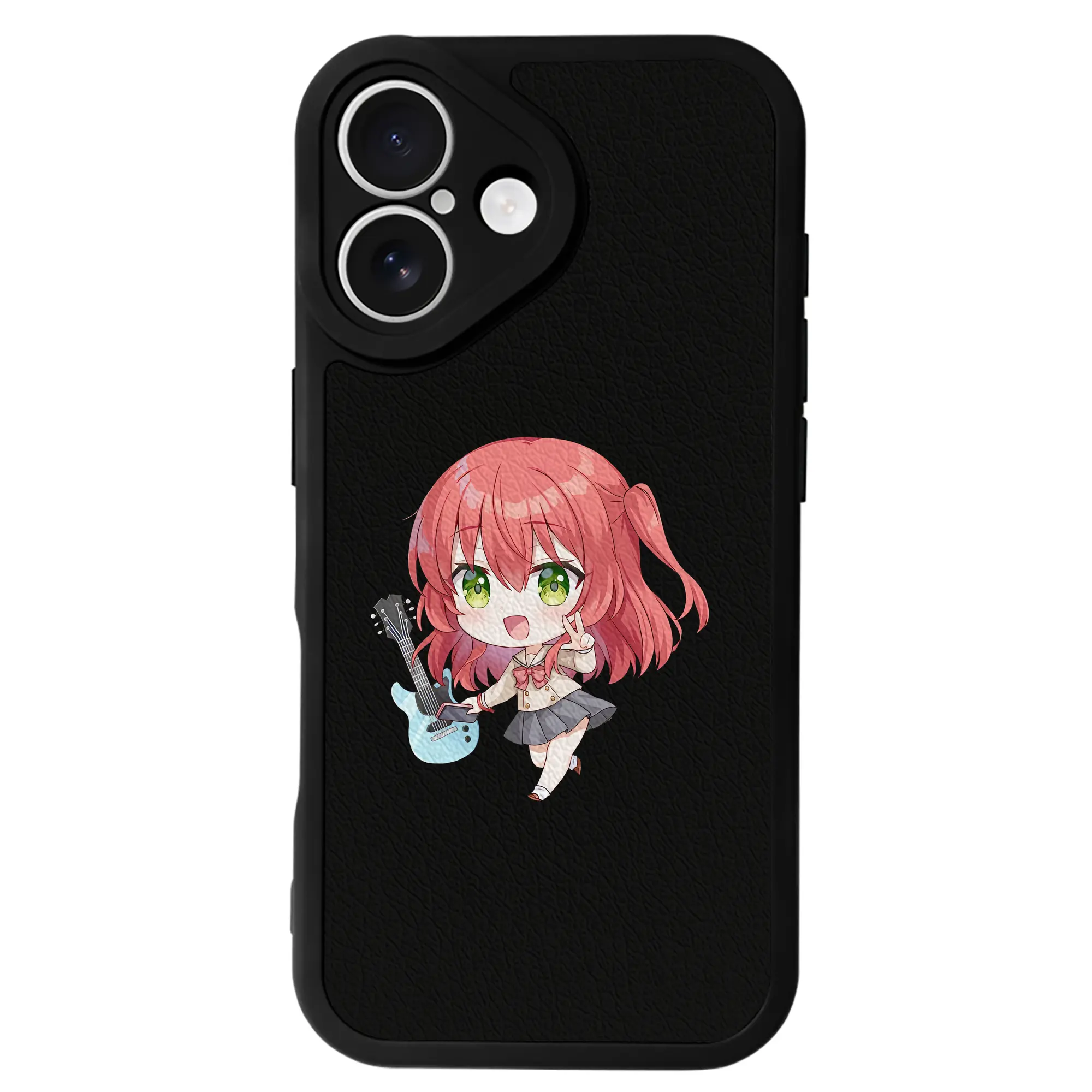 ぼっちざろっく！ グッズ,喜多郁代 - IPhone 16シリーズ対応 ・ シリコンスマホケース ・ レザー調 ・ 高精度フィット ・ 耐衝撃 ・ ワイヤレス充電対応 ・ 精密カット